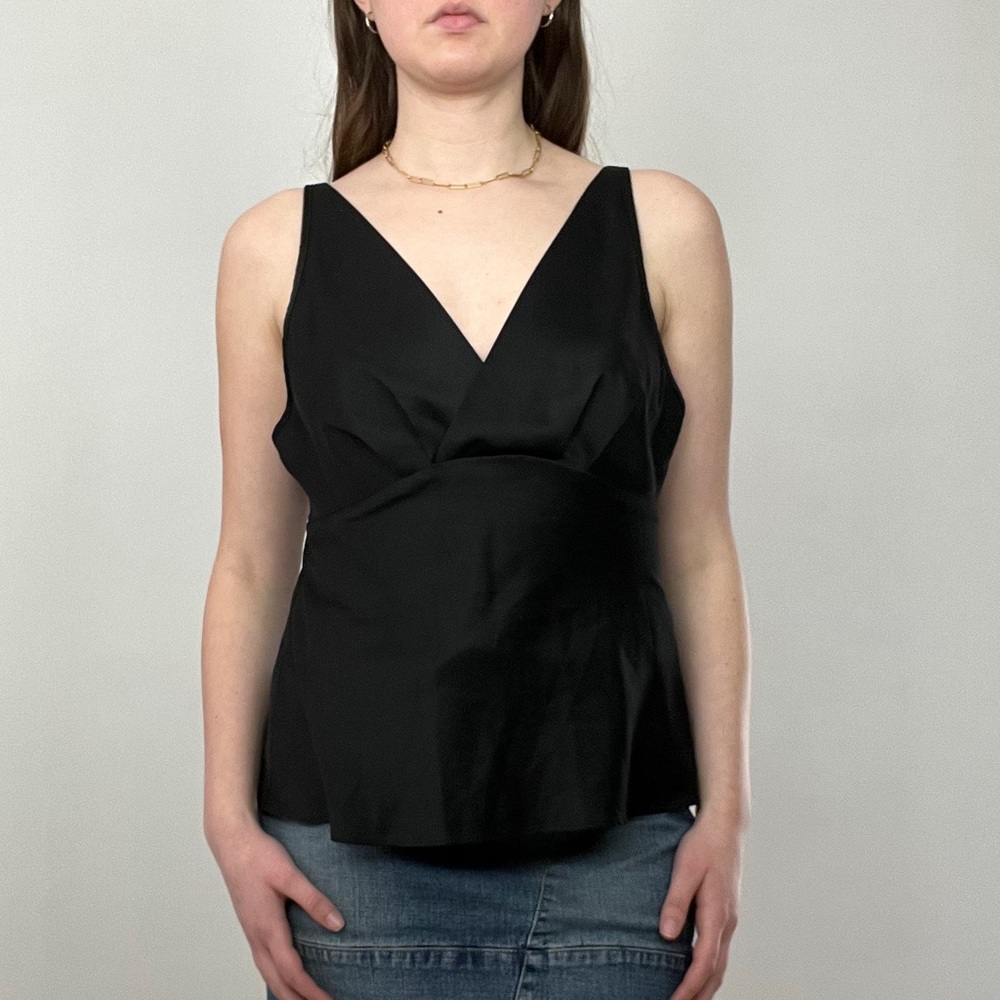 Black Satin Cami Tank Top 🖤